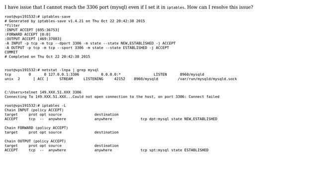 DevOps & SysAdmins: Cannot connect to the MySQL remote server. Debian 8 смотреть онлайн