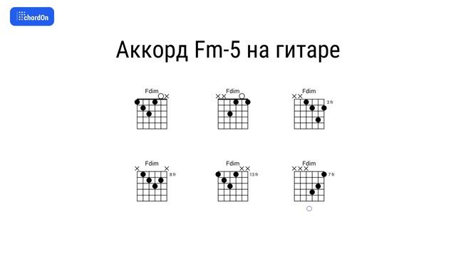 Как играть аккорд Fm-5 на гитаре и фортепиано смотреть онлайн