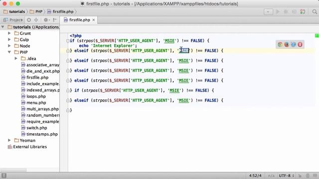 PHP Tutorial - #50 - Detecting a Visitors’ Browser смотреть онлайн