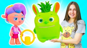 Детское видео про игрушки - Монсики обустраивают дом! Распаковываем игровой набор для детей!