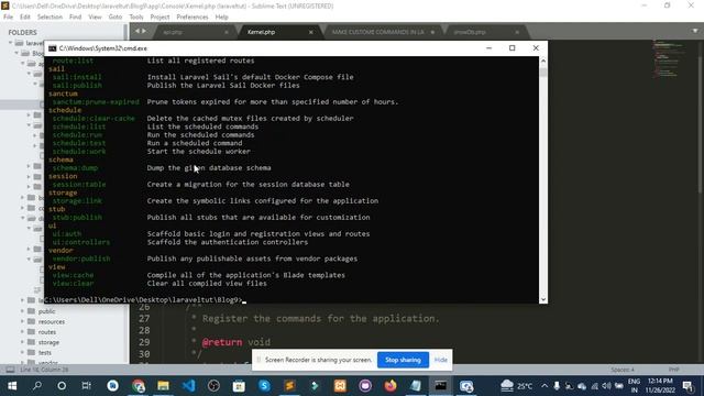 How TO Make Custom Command in Laravel -9 |Hindi-Urdu смотреть онлайн