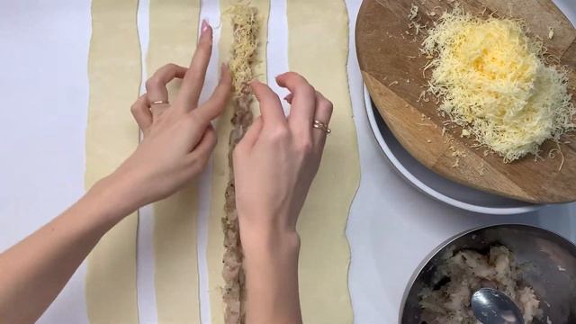 Мясной пирог, пирог улитка