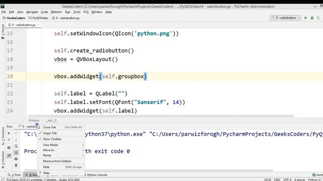 PyQt5 Tutorial - Working with QRadioButton & QGroupBox смотреть онлайн