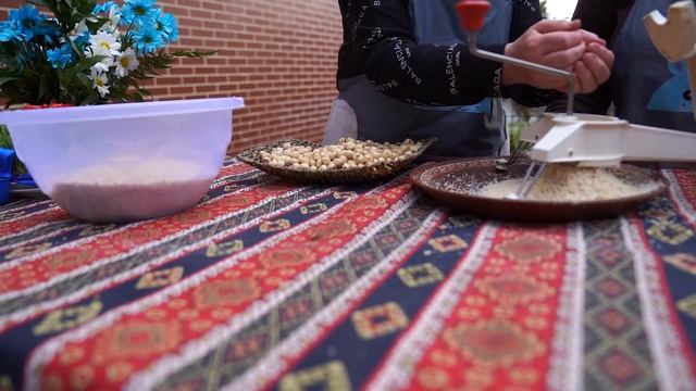 Shekerbura - Traditional Azerbaijani Sweet. Samovar Tea.