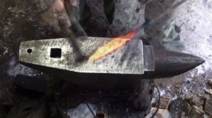 Ковка якутского ножа из советского напильника якутский нож из стали  У10 поковка на заказ