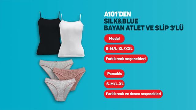 Silk&Blue Bayan Atlet ve 3'Lü Slip Sadece A101'de! смотреть онлайн