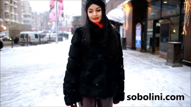 Модный меховой полушубок из меха бобрика, песца смотреть онлайн