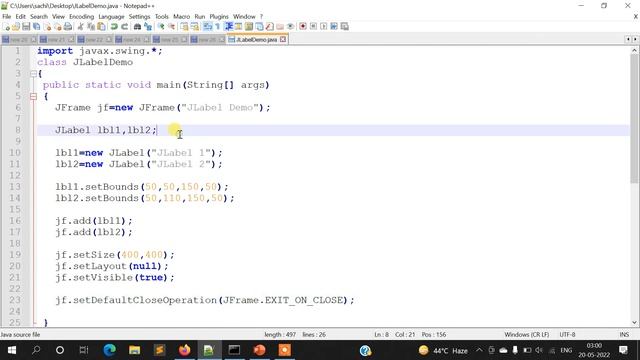 JTextField in Swing | Java смотреть онлайн
