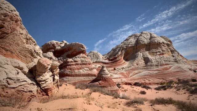 Hike at epic White Pocket, Arizona among unique landscape смотреть онлайн