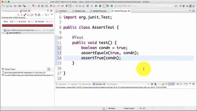 Spring framework Tutorial (054 Step 4 Other assert methods) смотреть онлайн