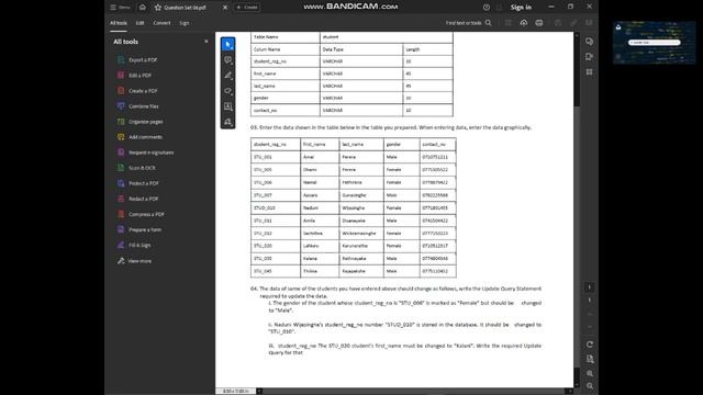 How to used Graphical method and Update Query Statement in the database. Question part - 06 смотреть онлайн