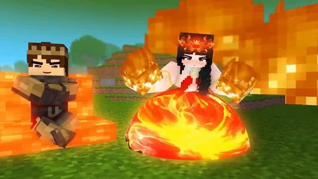 PART 2 FIRE COUPLE VS EARTH, WATER AND ICE COUPLES - LOVE STORY - MINECRAFT ANIMATION смотреть онлайн