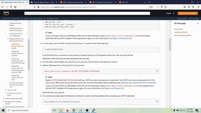 How to send an email using the AWS SES service with Postfix . 100% worked ?? смотреть онлайн