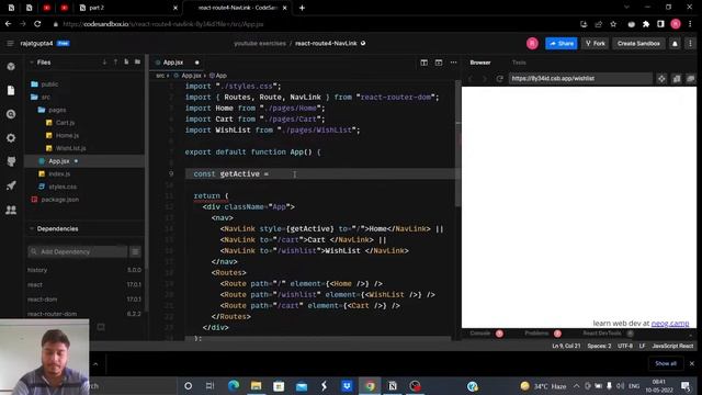 React Router (part 3): NavLink in React Router смотреть онлайн
