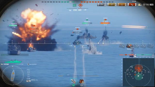 Крейсер Орлан.Морской бой. World оf Warships смотреть онлайн