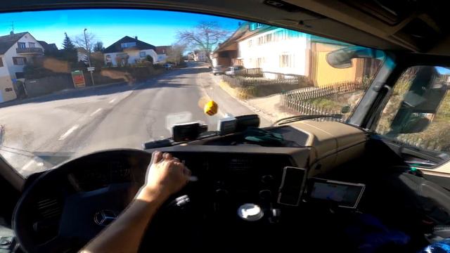 POV Truck Driving MERCEDES ACTROS In GERMANY#trucks #truck #driver #pov #hgv