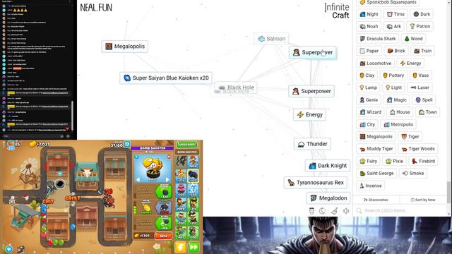 Bloons and infinite craft LIVE смотреть онлайн