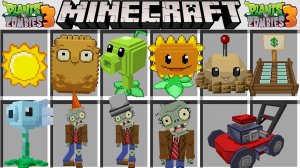 Мод на ЗОМБИ ПРОТИВ РАСТЕНИЯ в МАЙНКРАФТ ! PLANTS VS ZOMBIES ADDON MOD in Minecraft PE
