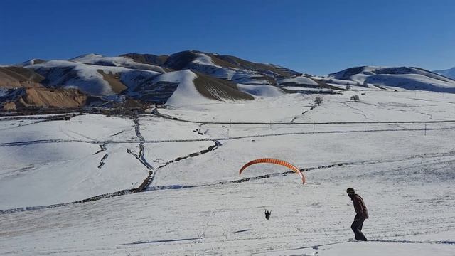 Полёт на параплане с ребёнком | Бишкек | декабрь 2022