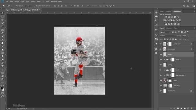 Easily Create a Baseball Poster in Photoshop смотреть онлайн