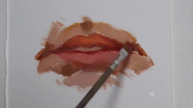 How to paint lips, oil sketch, #98 смотреть онлайн