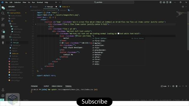 Portfolio Web App with React.js, Vite, and Tailwind CSS | Step-by-Step Tutorial | Homepage-2 | pt-0 смотреть онлайн