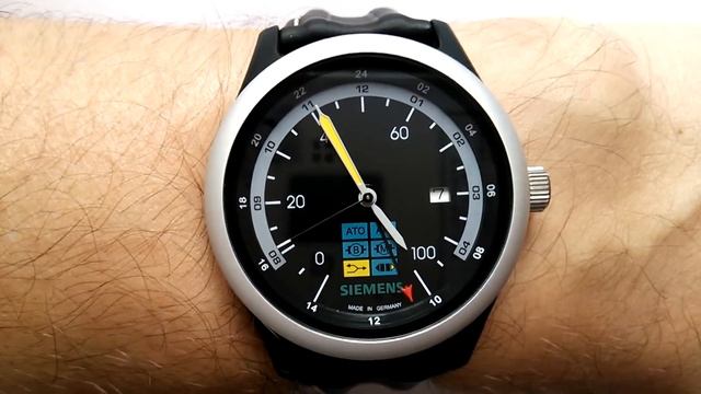 Мужские наручные часы Siemens черные на руке. смотреть онлайн