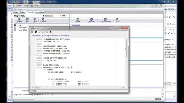COBOL to Java / C# Tutorials 4. Target language - basic configuration смотреть онлайн