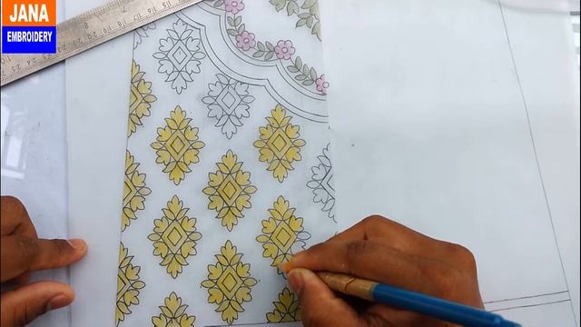 How To Process Embroidery Small Butta Design On Tracing Paper смотреть онлайн