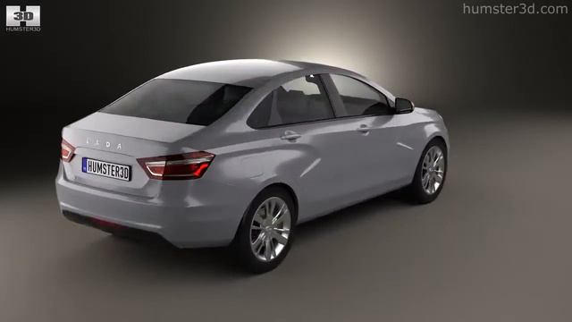 VAZ Lada Vesta 2014 by 3D model store Humster3D.com смотреть онлайн