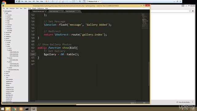 Learning Laravel - Display Galleries - Photo Gallery Project смотреть онлайн