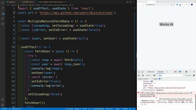 React 18 Tutorial - Fetch Error смотреть онлайн