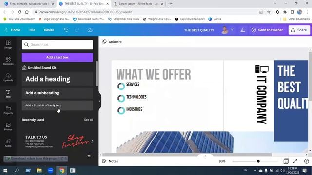 How to Make a Brochure in Canva | Brochure Design with Canva | Learn Canva | Canva Course Lecture 3 смотреть онлайн
