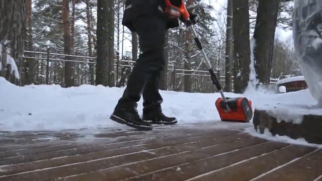 Ручной аккумуляторный снегоуборщик PATRIOT PE 1001UES смотреть онлайн