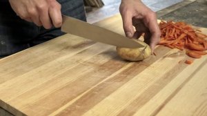 Кухонный нож сталь Elmax тест - Kitchen knife  testing