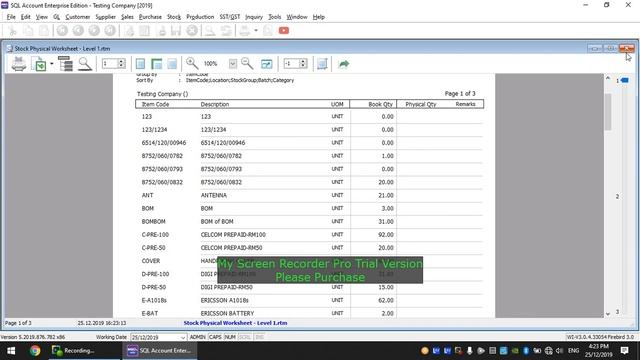 6.5 Stock Adjustment in SQL Accounting System смотреть онлайн