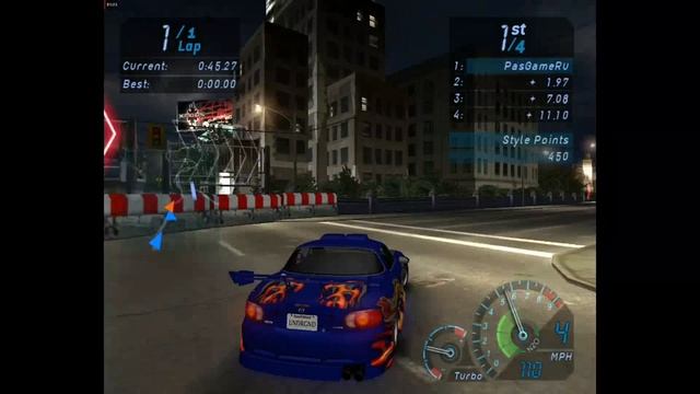 NFS Underground - Гонка 110 - Sprint - To 7th and Sparling (без комментариев) смотреть онлайн