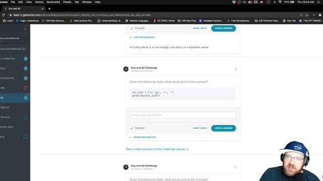 Python List Functions and Methods - any() and all() - Challenges #1-3 смотреть онлайн