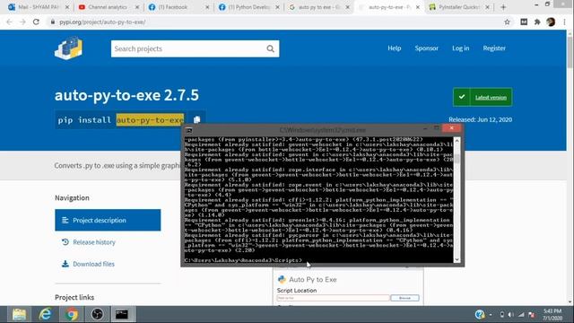How to convert python file to executable file [ windows ] смотреть онлайн