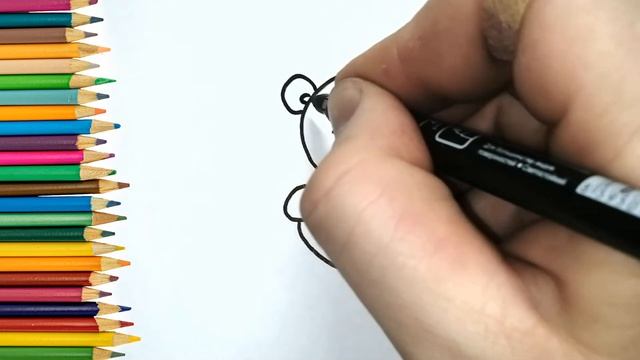 КАК нарисовать МИЛОГО МИШКУ С СЕРДЕМ (Рисунки для срисовки) смотреть онлайн