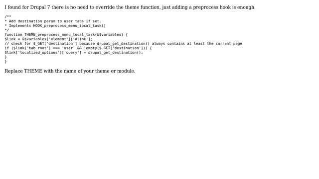 Drupal: Keep the destination argument in when user switch from user login to register? смотреть онлайн