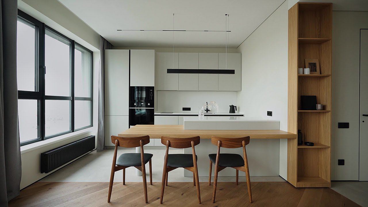 СОВРЕМЕННАЯ КВАРТИРА В СТИЛЕ МИНИМАЛИЗМ 90 м | Дизайн интерьера, обзор квартиры смотреть онлайн