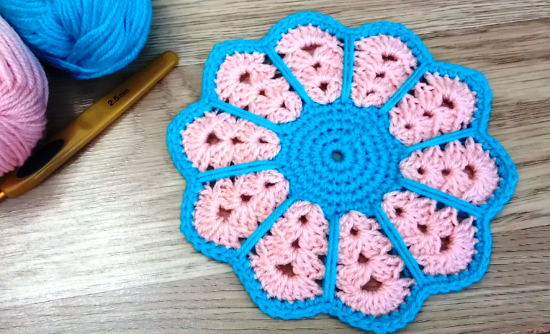 Красивая САЛФЕТКА или Прихватка крючком. Мастер-класс со схемой смотреть онлайн