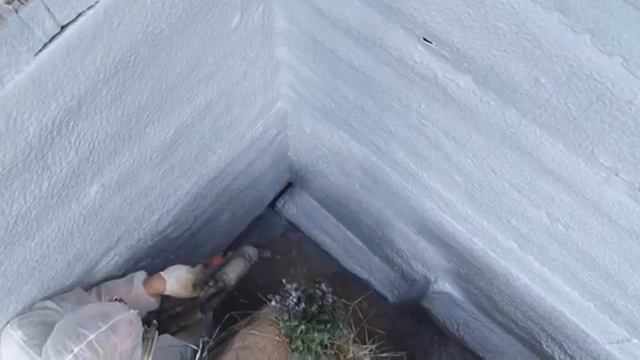 Нанесение полимочевины на фундамент. Вечная гидроизоляция смотреть онлайн