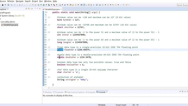 Java Tutorial Part 4 | Java-10 | Variable Types смотреть онлайн