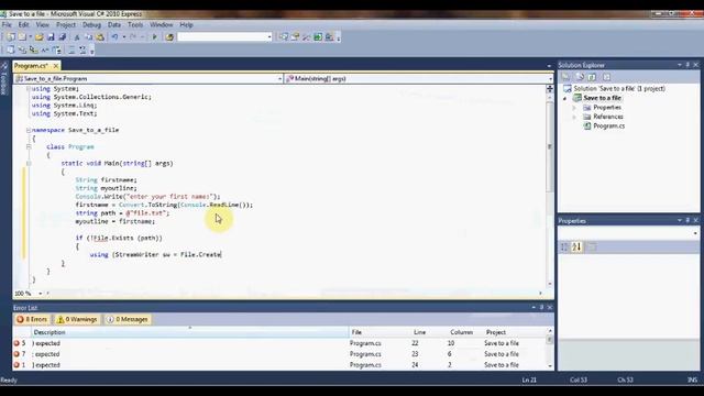 How to write out to a text file in Console Application смотреть онлайн
