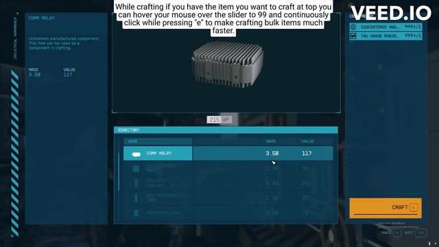 Starfield : How to craft faster for experience and money. смотреть онлайн