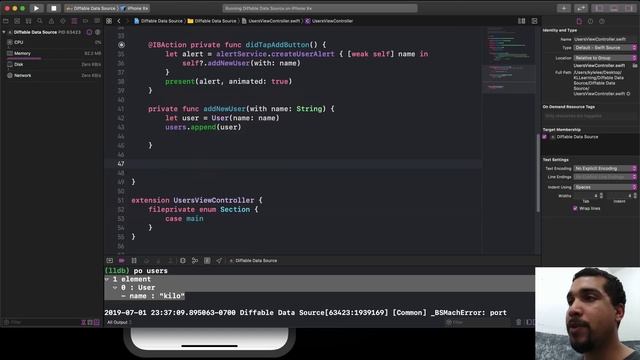 Diffable Data Source | Swift 5, Xcode 11 смотреть онлайн