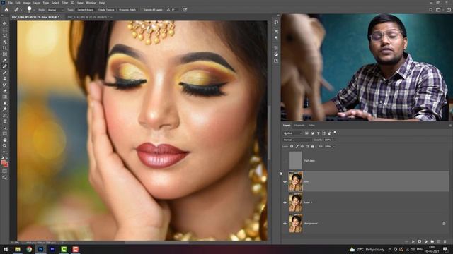 Best and Simple way to editing Bride makeup photos in photoshop - frequency separation смотреть онлайн