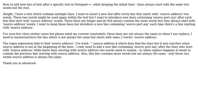 How to add new line of text after a specific text in Notpad++? смотреть онлайн
